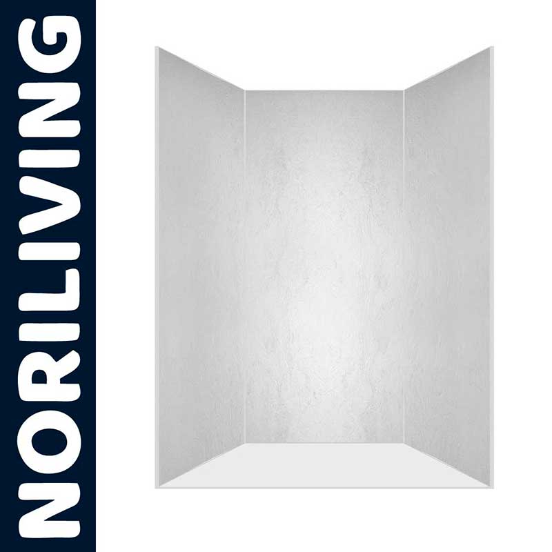 Weiße Duschrückwand von NORILIVING für stilvolle Badezimmergestaltung