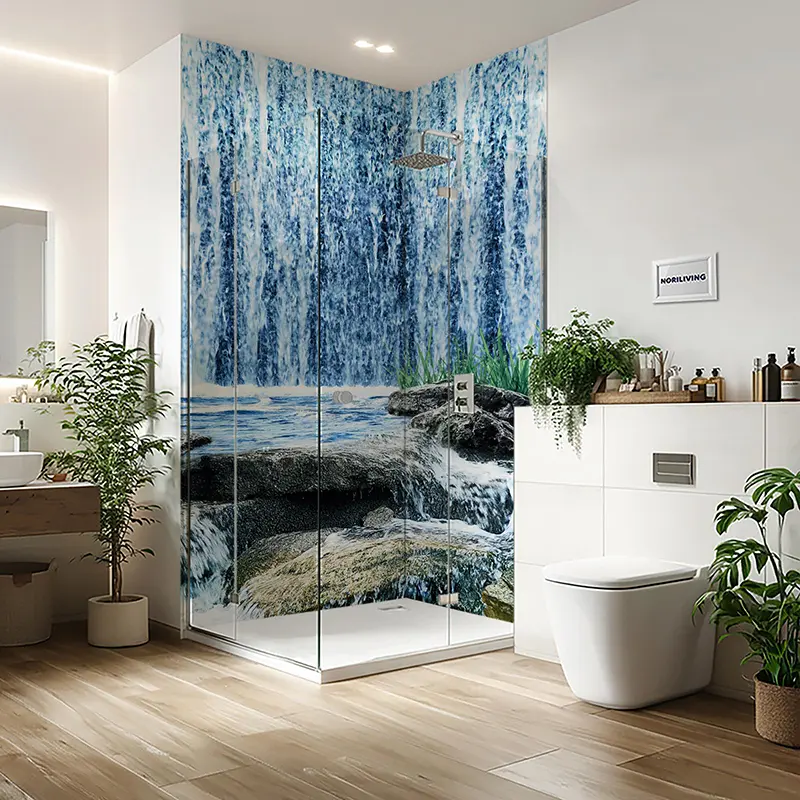 Duschrückwand Einzel | Ecke | Nische | Alu Wasserfall Cascade 873