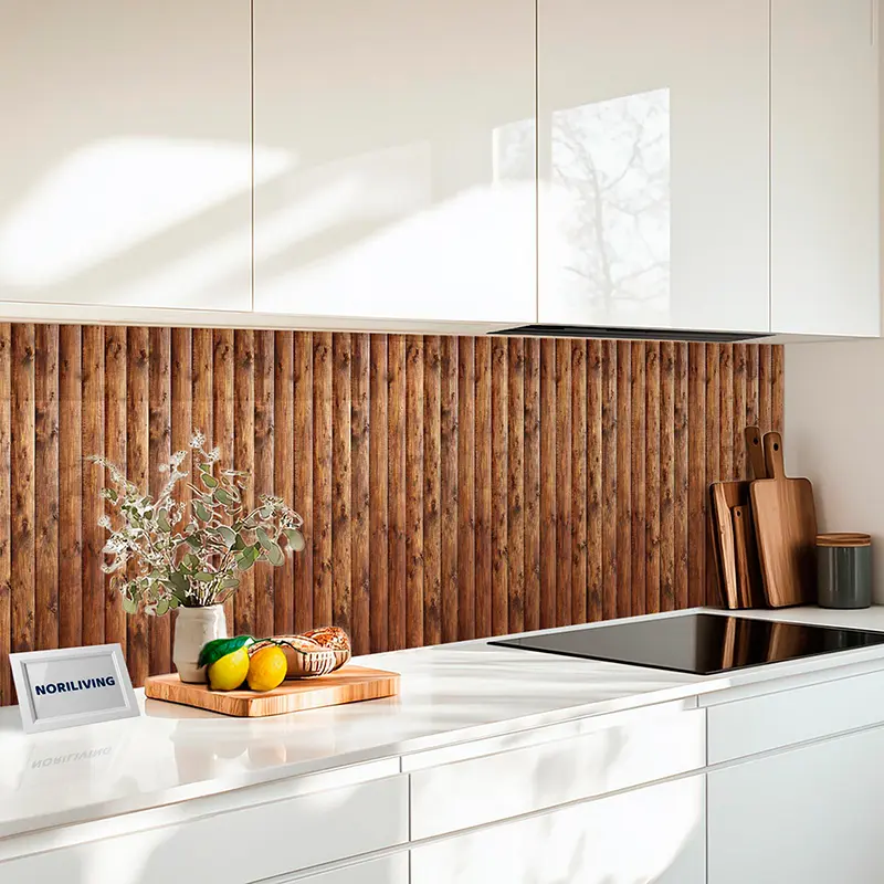 Küchenrückwand Echtglasoptik Profiline Hölzerner Hintergrund 562