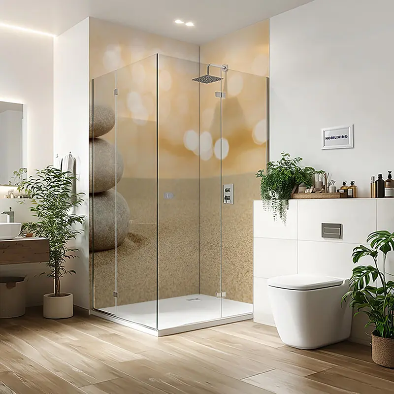 Duschrückwand Einzel | Ecke | Nische | Alu ZEN Sand beige 222