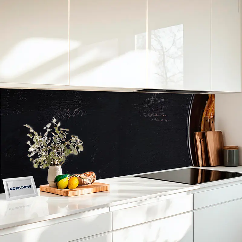 Küchenrückwand Alu Nudelgericht mit Tomaten Oliven und Kapern 391