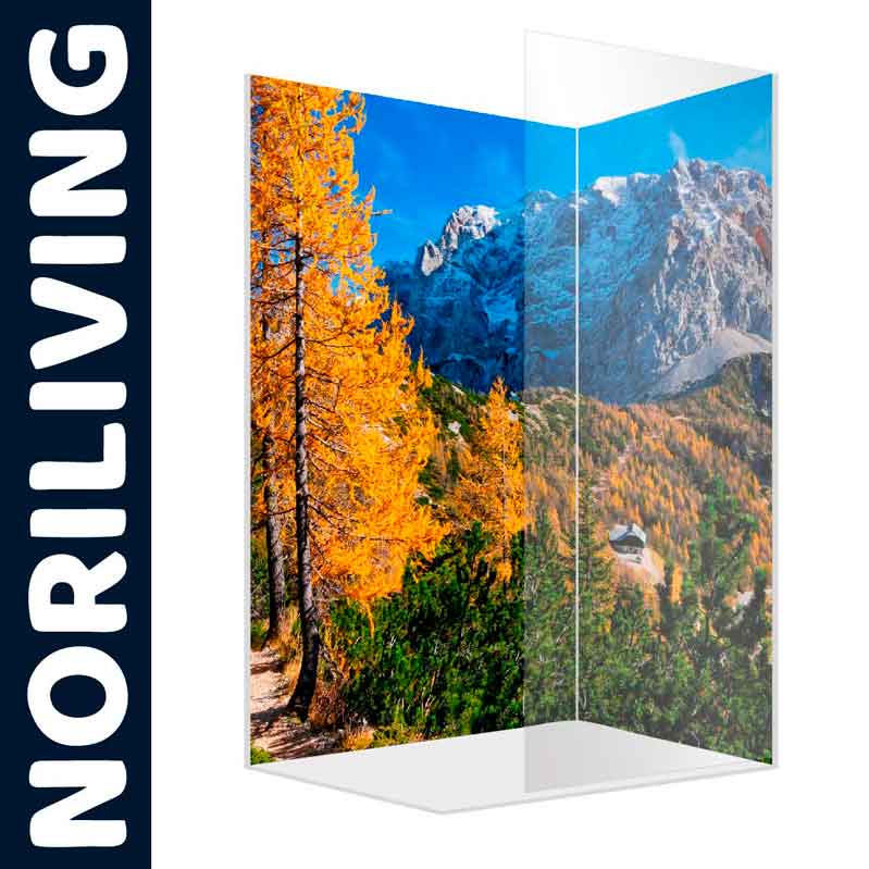 Acrylglasdruck mit Berg- und Herbstlandschaft von NORILIVING, ideal zur Dekoration von Wohnräumen
