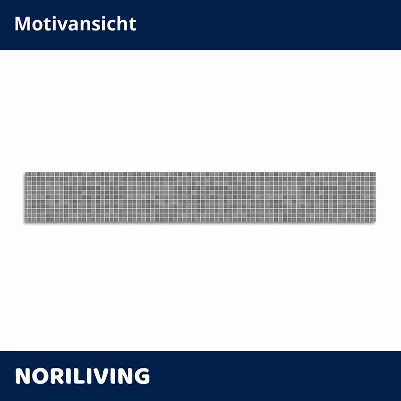Mosaik Fliesenband grau, schmal, Motivansicht