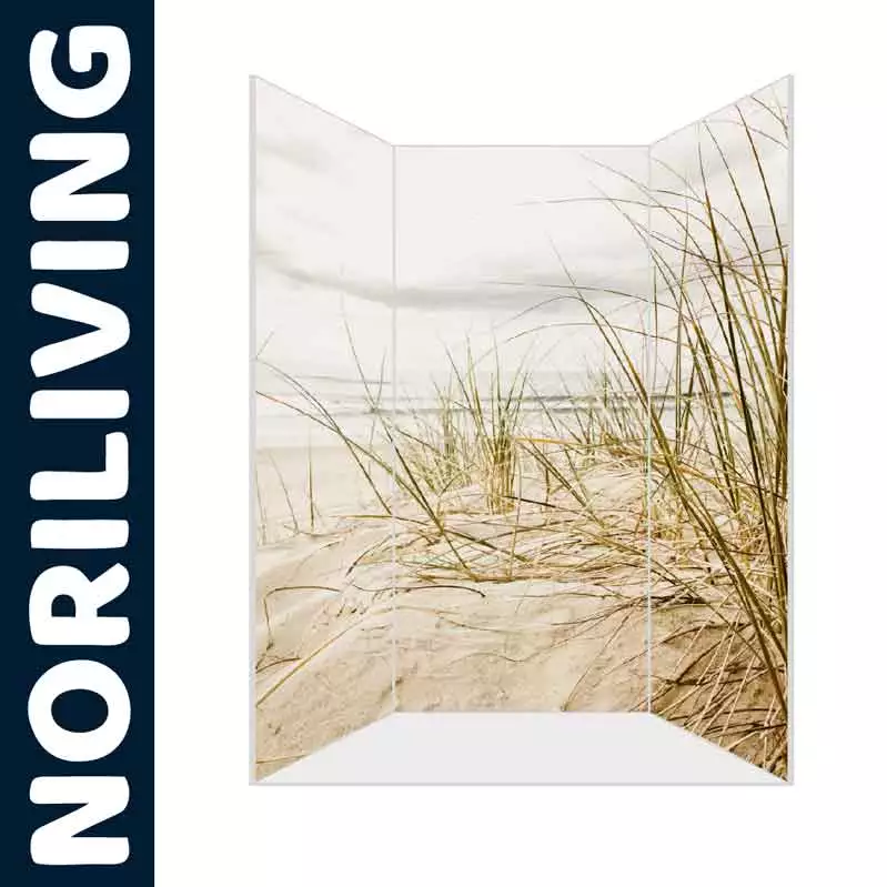 Dekorativer Raumteiler mit Dünenmotiv am Strand von Noriliving