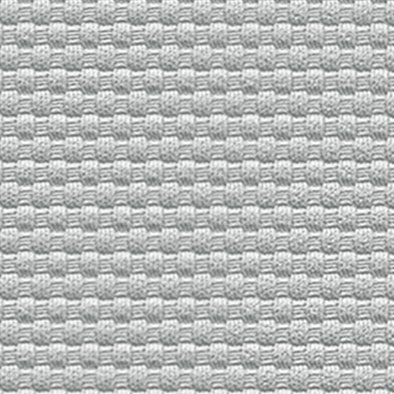 Nahaufnahme eines hellgrauen Stoffes mit Waffel-Muster