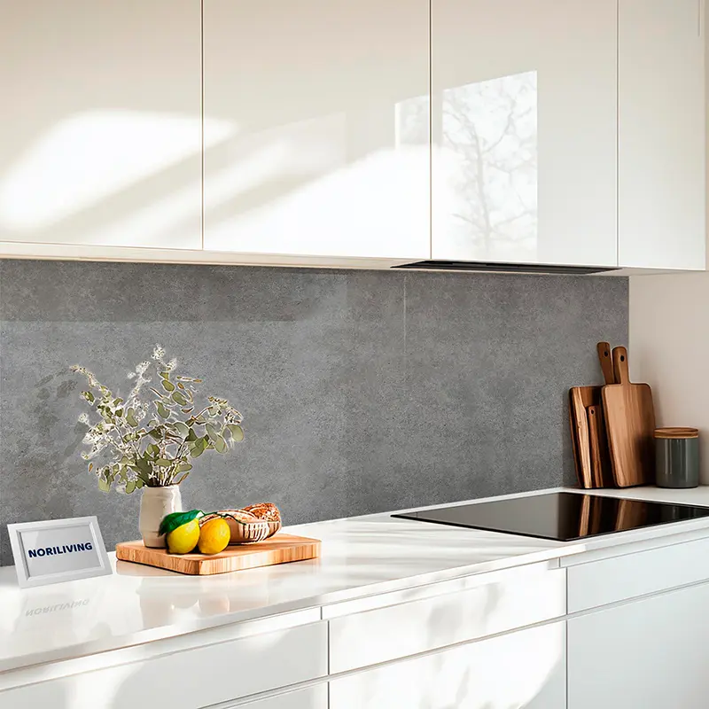 Küchenrückwand Alu Stein mittel grau Beton 9441