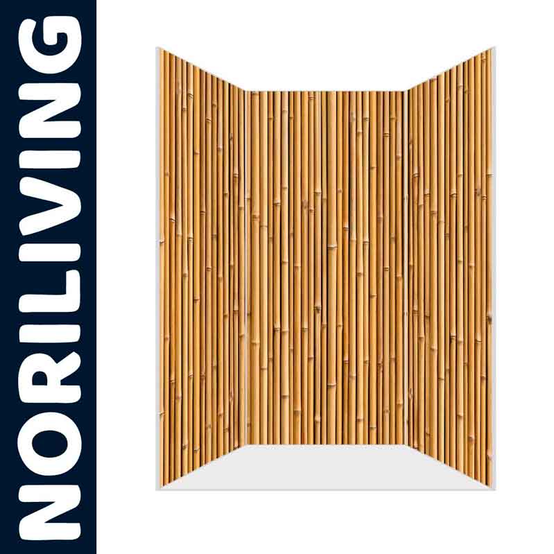 Paravent aus Bambus mit dreiteiligem Design von Noriliving