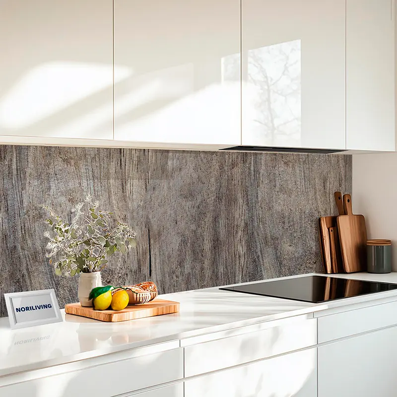 Fliesenspiegel Alu Grau verwittertes Holzbrett Hintergrund 435