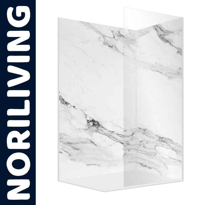 Duschwand in Marmor-Optik von NORILIVING