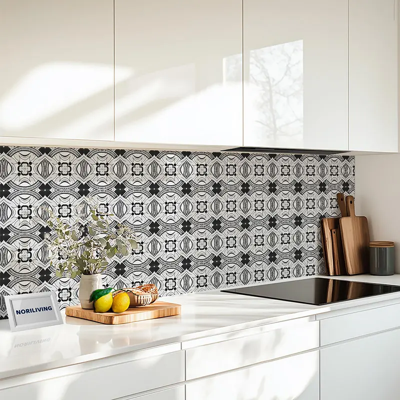 Fliesenspiegel Alu Fliesen blau 464 schwarz-weiß Fliesenspiegel Alu Fliesen blau 464 schwarz-weiß