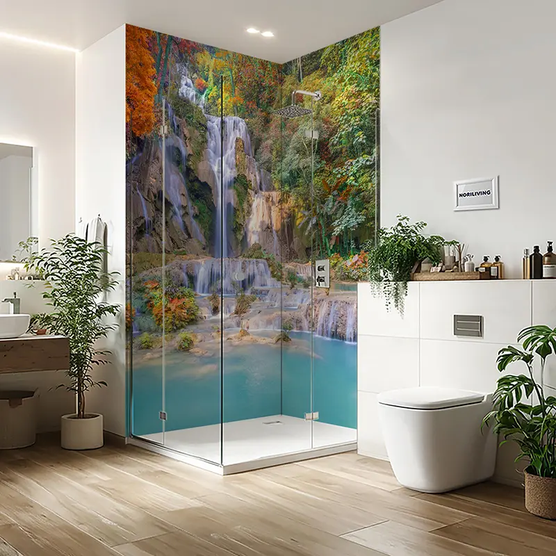 Duschrückwand Einzel | Ecke | Nische | Alu Tat Kuang Si Wasserfälle bei Luang Prabang Laos 394