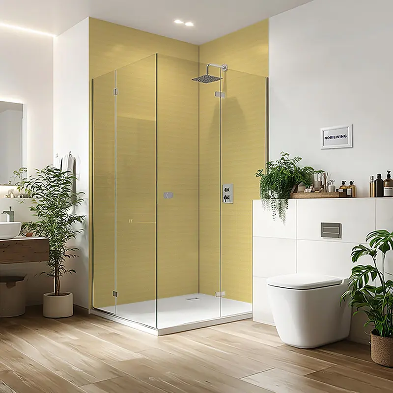 Duschrückwand Alu 1-4 teilig Gewebestruktur Beige 2255