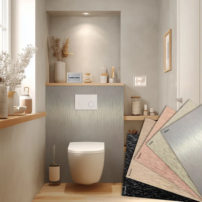 Toilettenrückwand Aluverbund Butlerfinish