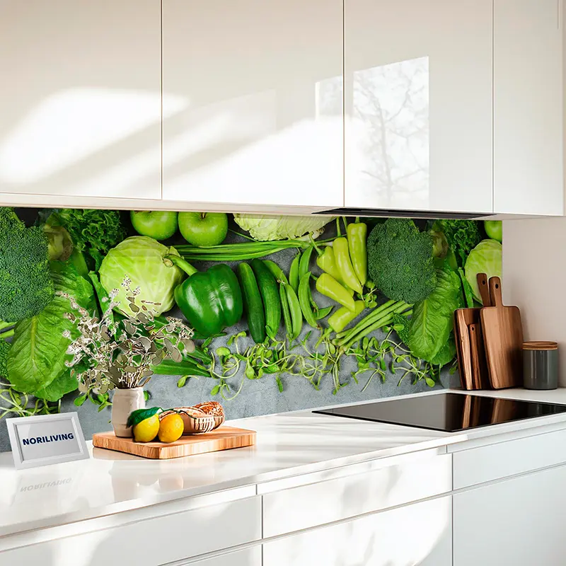 Küchenrückwand Alu Grünes Gemüse 449