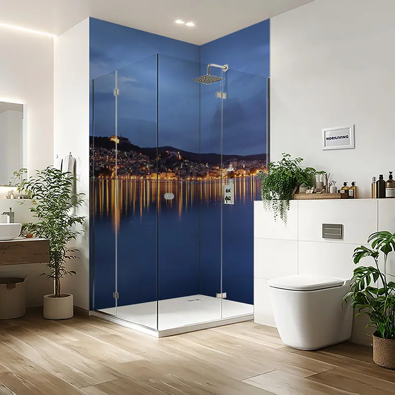 Duschrückwand Einzel | Ecke | Nische | Alu Sibenik in der Nacht Kroatien 719