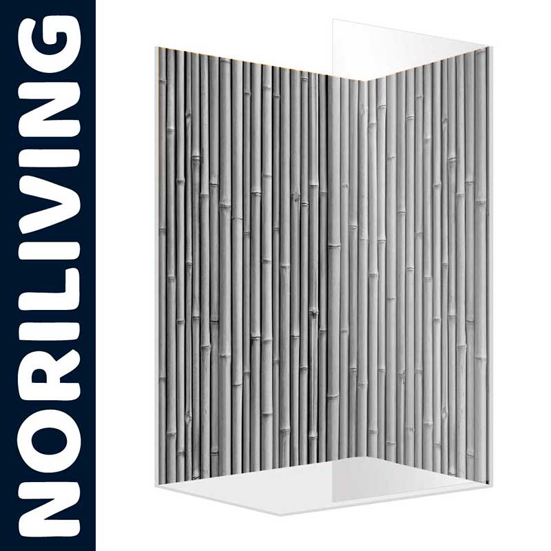 Eckdusche mit Bambus-Design von Noriliving