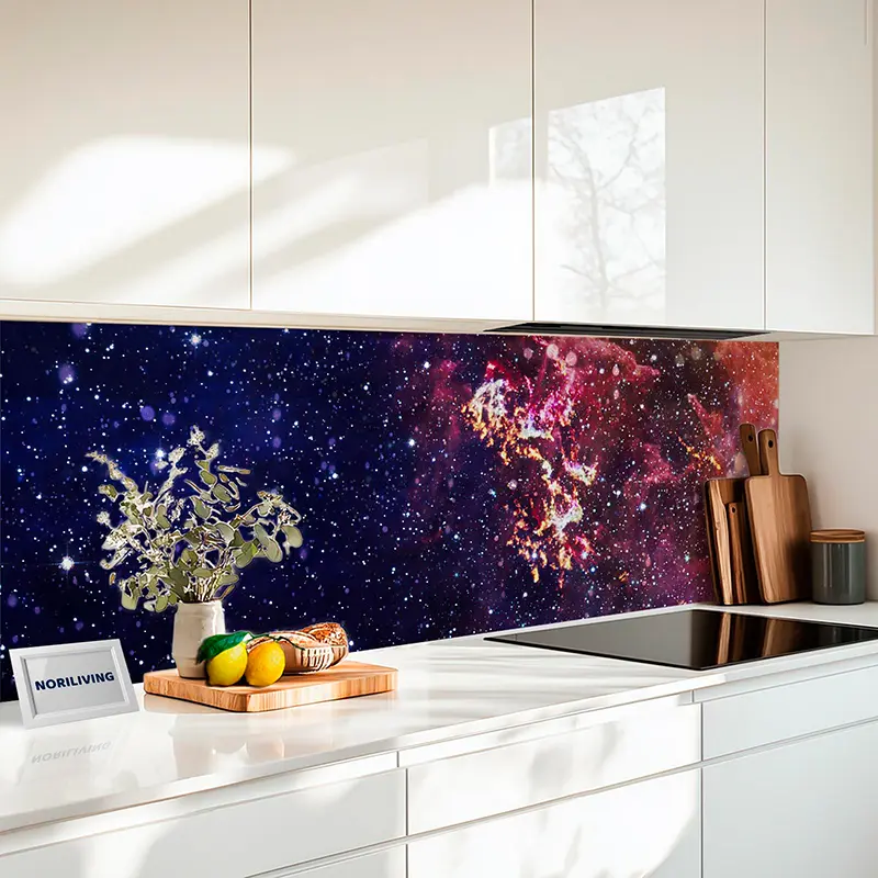 Küchenrückwand Alu Nebel und Galaxien im Weltraum 508