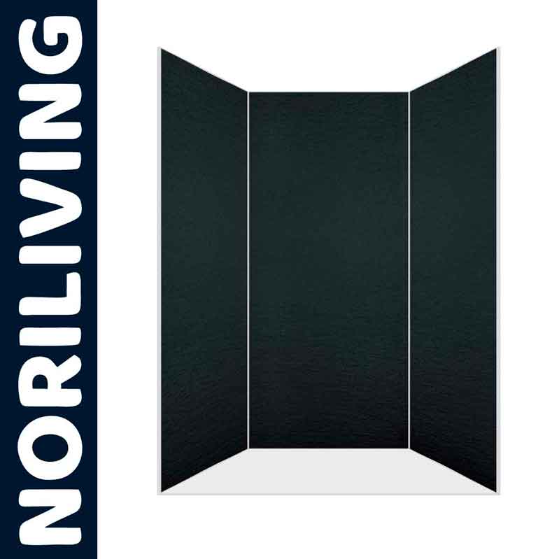 Schwarzer Noriliving Raumteiler mit drei Paneelen