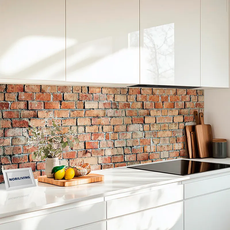 Küchenrückwand Alu Klinkerstein Ziegelmauer 005