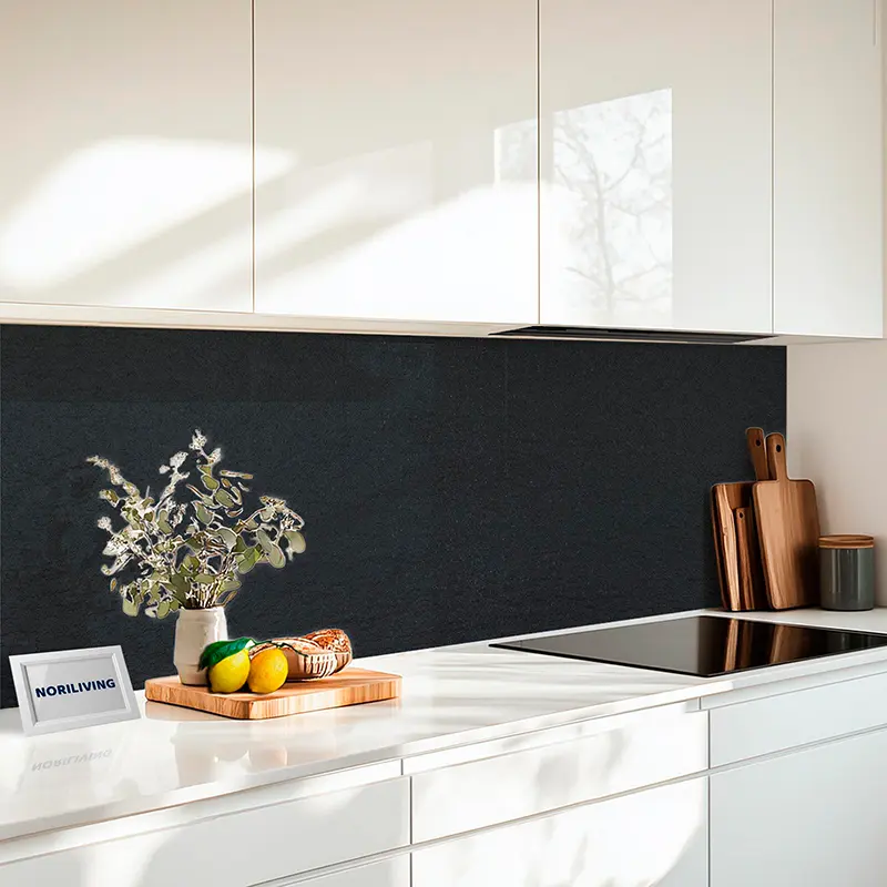 Küchenrückwand Alu Schwarzer Schiefer grau 824