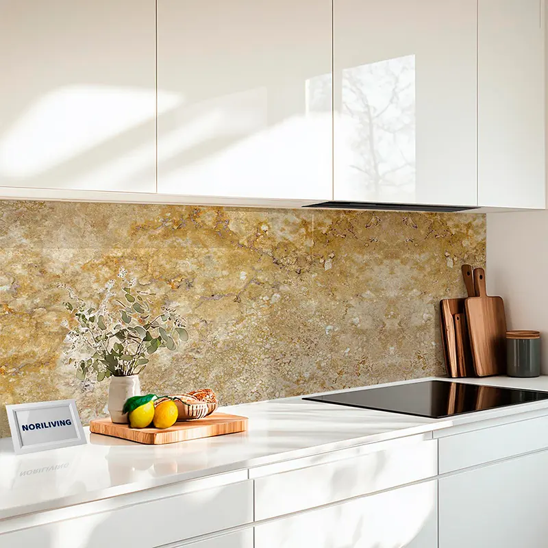 Küchenrückwand Alu Marmor und Travertin Textur Hintergrund Naturstein 365