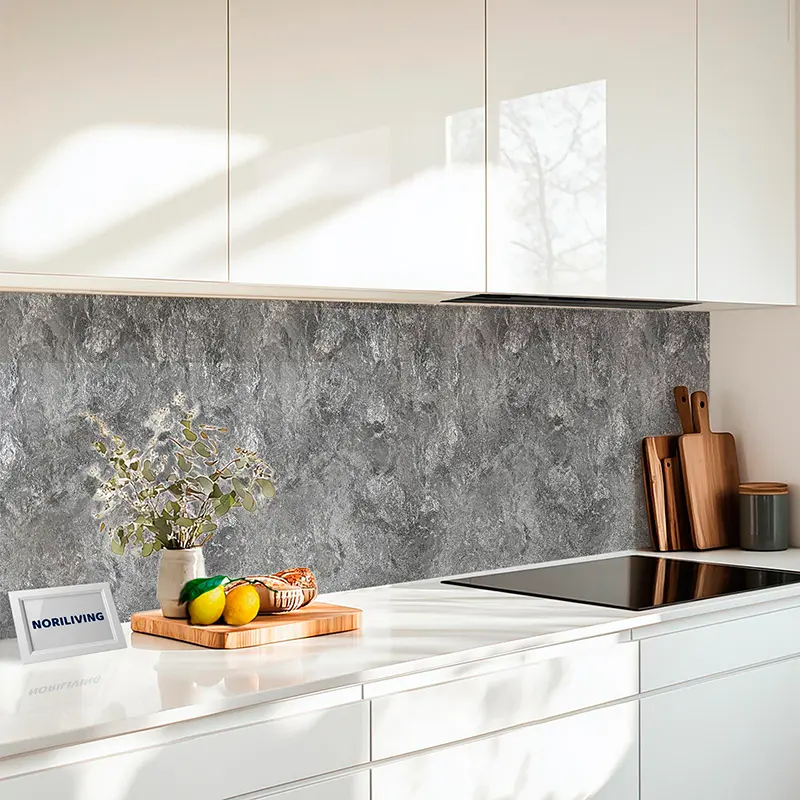 Küchenrückwand Alu Wasser Optik blau 112 schwarz-weiß