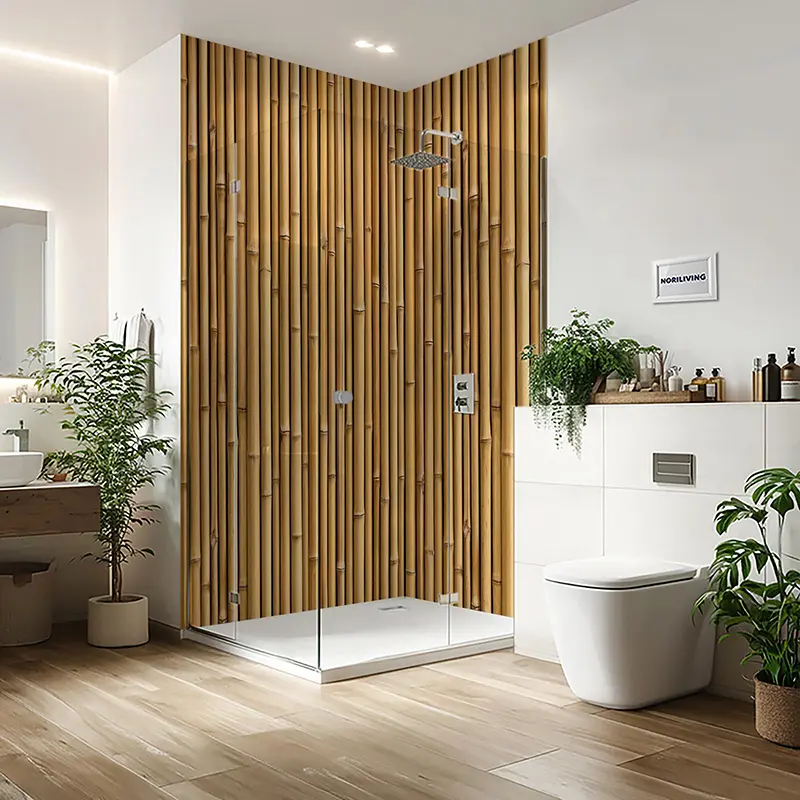 Duschrückwand Einzel | Ecke | Nische | Alu Bambuszaun 767