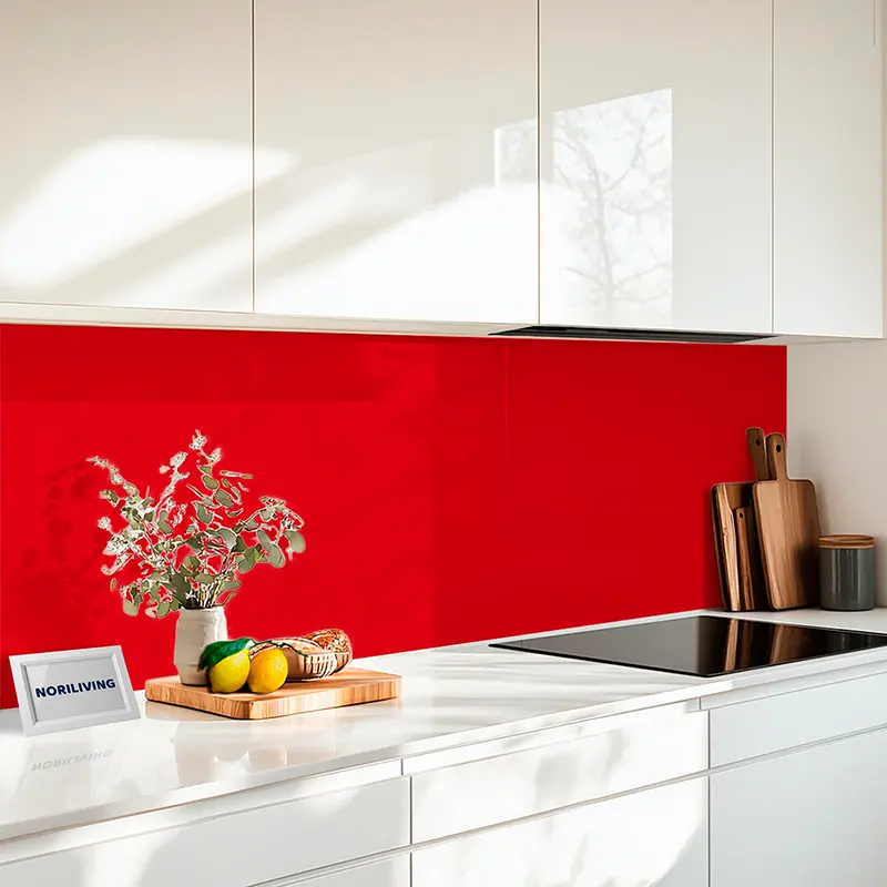 Küchenrückwand Alu 1-4 teilig Unifarbe Rot 2338