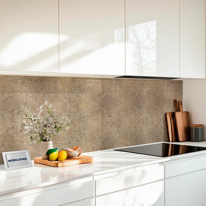 Küchenrückwand Alu Alte verputzte Wand beige 423