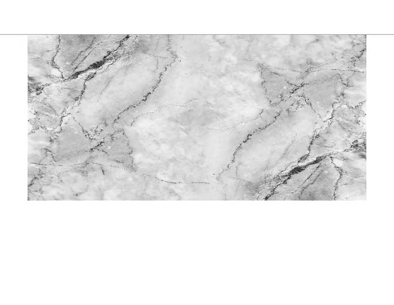 Detailaufnahme einer marmorierten Oberfläche in Weiß und Grau mit natürlichen Adern