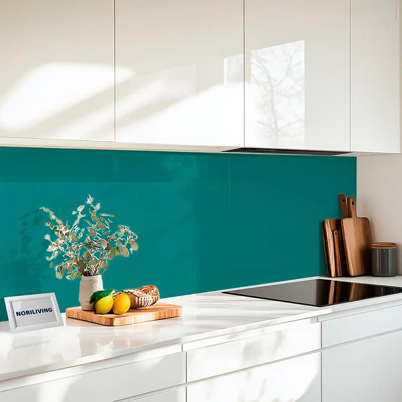 Küchenrückwand Alu 1-4 teilig Unifarbe Türkis 2348
