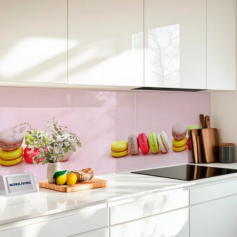 Küchenrückwand Alu bunte Macarons 661