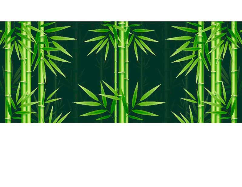 Hintergrundbild mit grünem Bambus Illustration von grünem Bambus vor dunkelgrünem Hintergrund