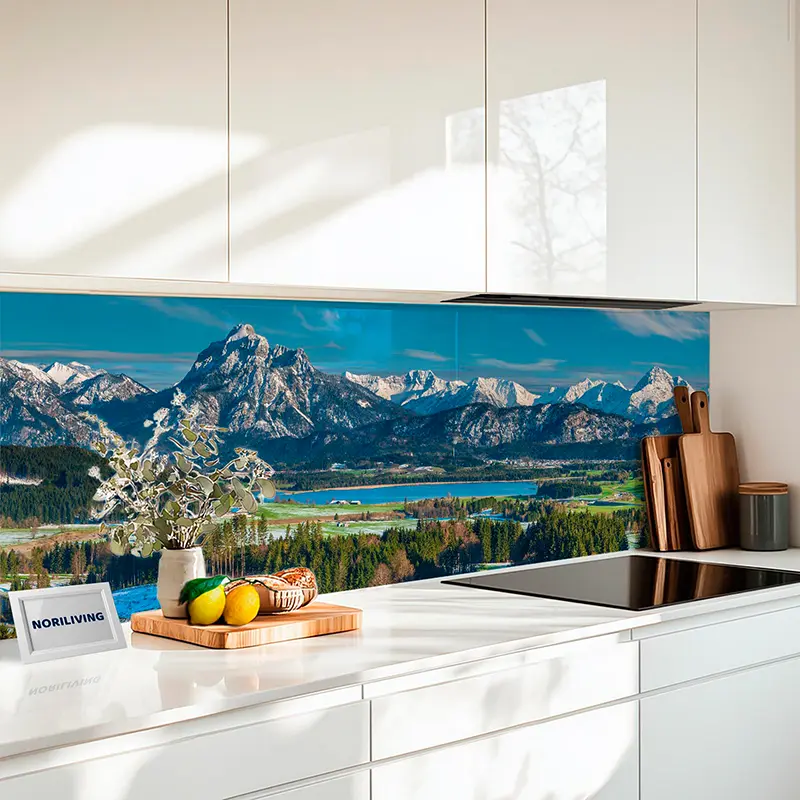 Küchenrückwand Alu Landschaft im Allgäu bei Füssen im Frühling 995