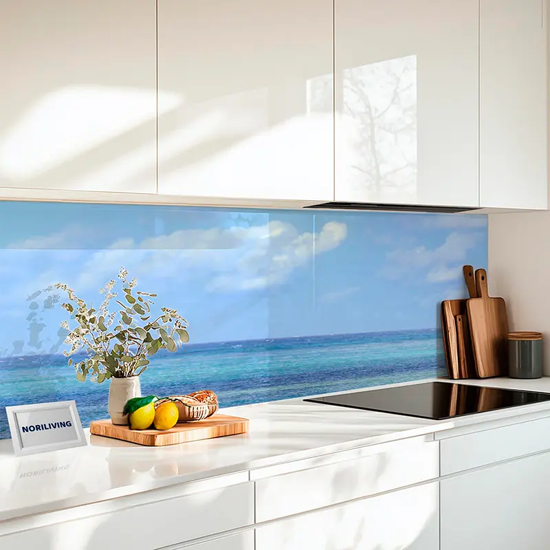 Küchenrückwand Alu Himmel mit leichten Wolken 547