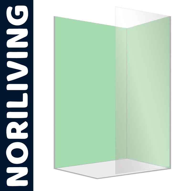 Grüne Duschabtrennung von NORILIVING