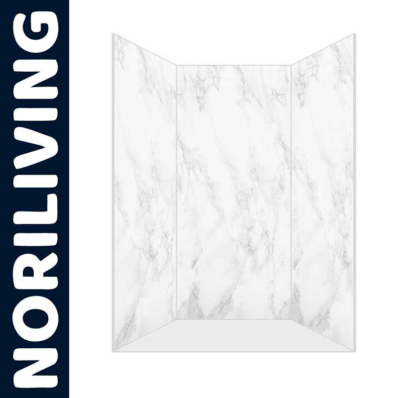 Dreiteilige Wandverkleidung in elegantem Marmor-Design von NORILIVING