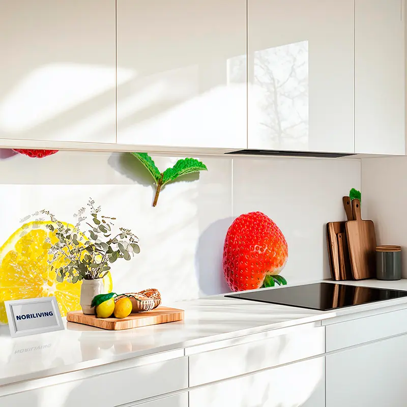 Küchenrückwand Alu Zitronen und Erdbeeren 487