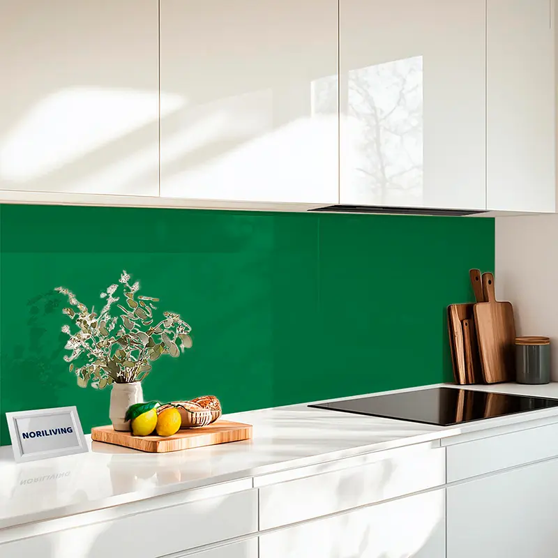 Küchenrückwand Acrylglas Unifarbe Grün 2341