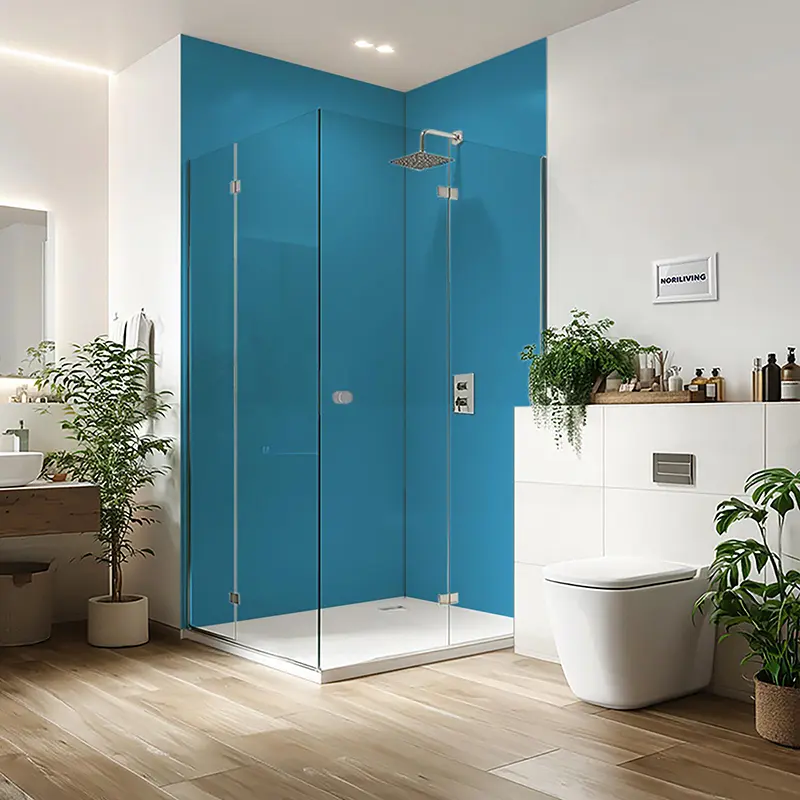 Duschrückwand Alu 1-4 teilig Unifarbe Blau 2325