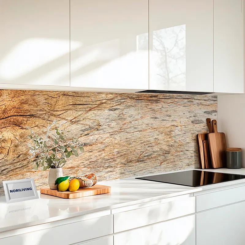 Fliesenspiegel Alu Rustikale Holzplanken mit Maserung 221