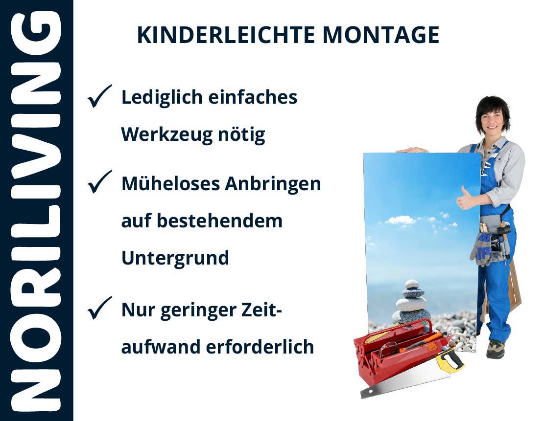 Anleitung zur kinderleichten Montage von Noriliving-Produkten mit wenig Werkzeugaufwand