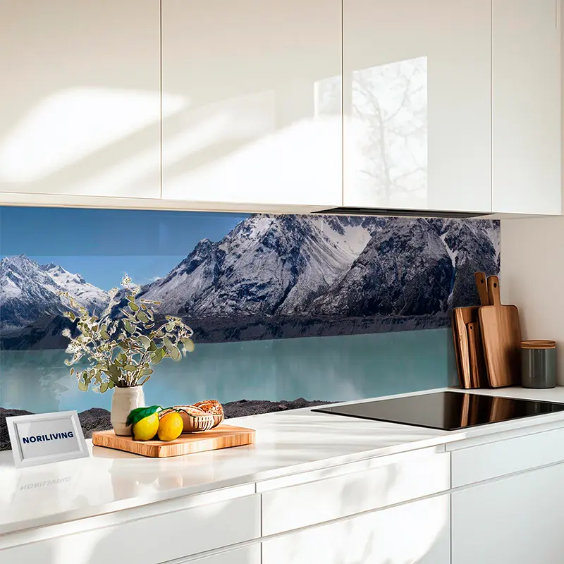 Küchenrückwand Alu Mount Cook Tasman River, Neuseeland 388
