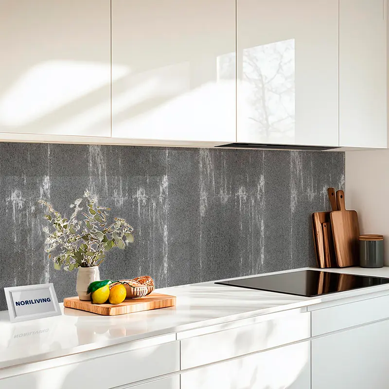 Küchenrückwand Alu Rost Rot 775 schwarz-weiß