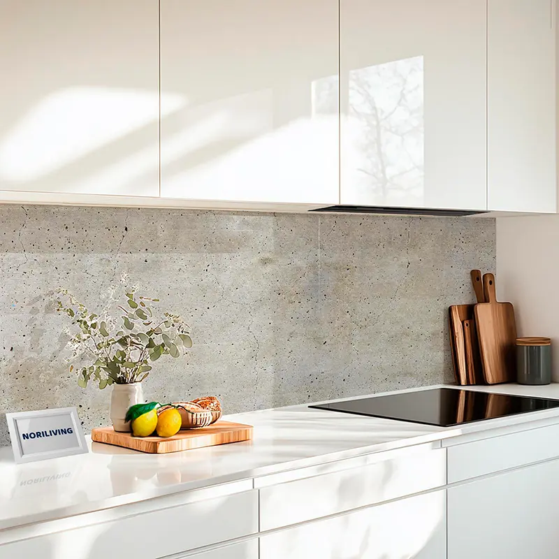 Küchenrückwand Echtglasoptik Profiline Alte graue etwas schmuddelige Betonwand 195