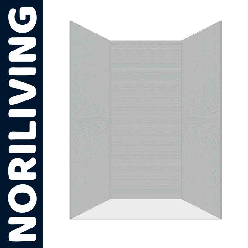 Faltbare Duschwand von NORILIVING in grauem Design zur optimalen Raumausnutzung im Badezimmer