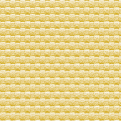 Nahaufnahme eines gelben Stoffes mit Waffelmuster