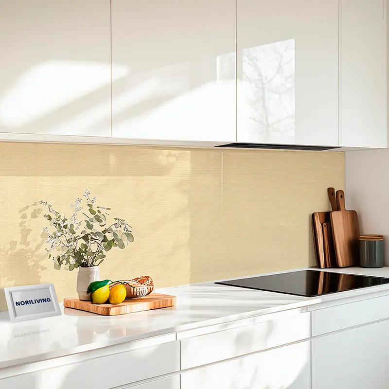 Küchenrückwand Alu 1-4 teilig Gewebestruktur Beige 2227