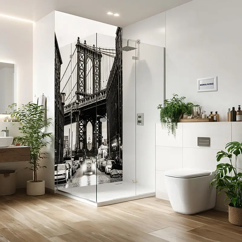 Duschrückwand Einzel | Alu Manhattan-Brücke New York City 354