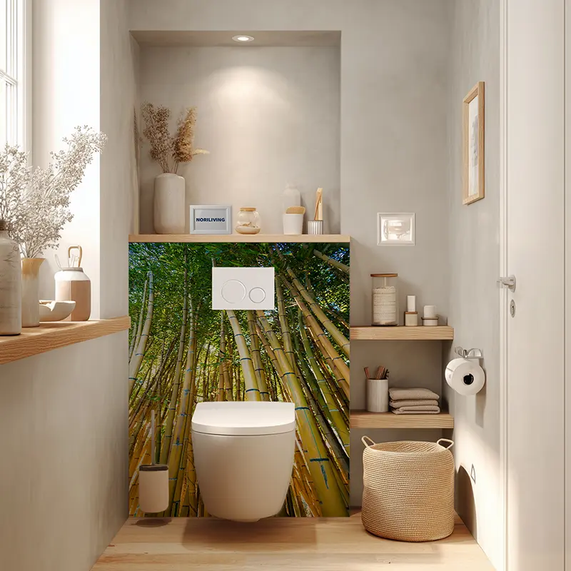 Toilettenrückwand Alu Bambus 726